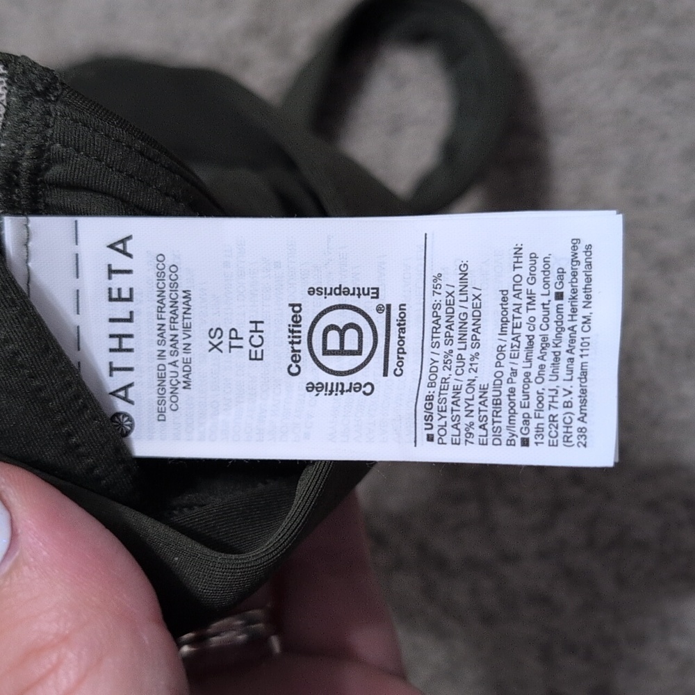 Athleta Train Free Sports Bra Cups A-C New Women's XS - Picture 8 of 8